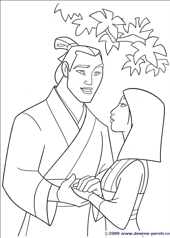 mulan desene colorat